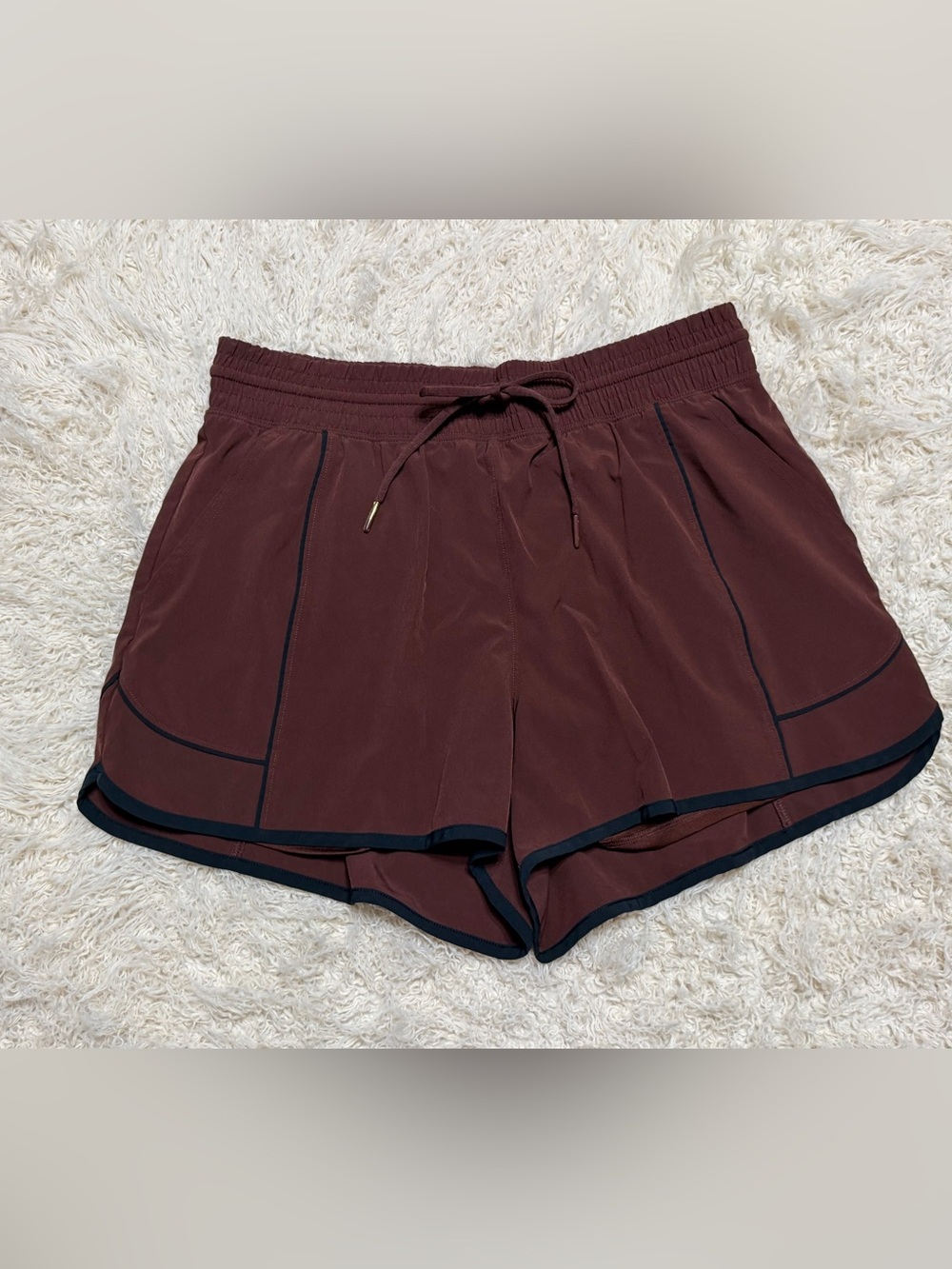 YPB Women's large Drawstring Active Shorts in Deep Wine
